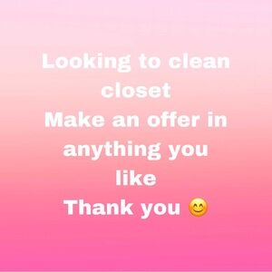 Feel free to make offers in closet